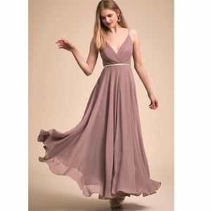 BHLDN Anthropologie Dress Eva‎ Gown Mauve Lavender Bridesmaid